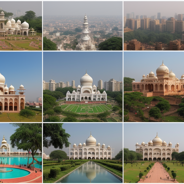 Collage showing iconic MICE venues across different Indian cities illustration