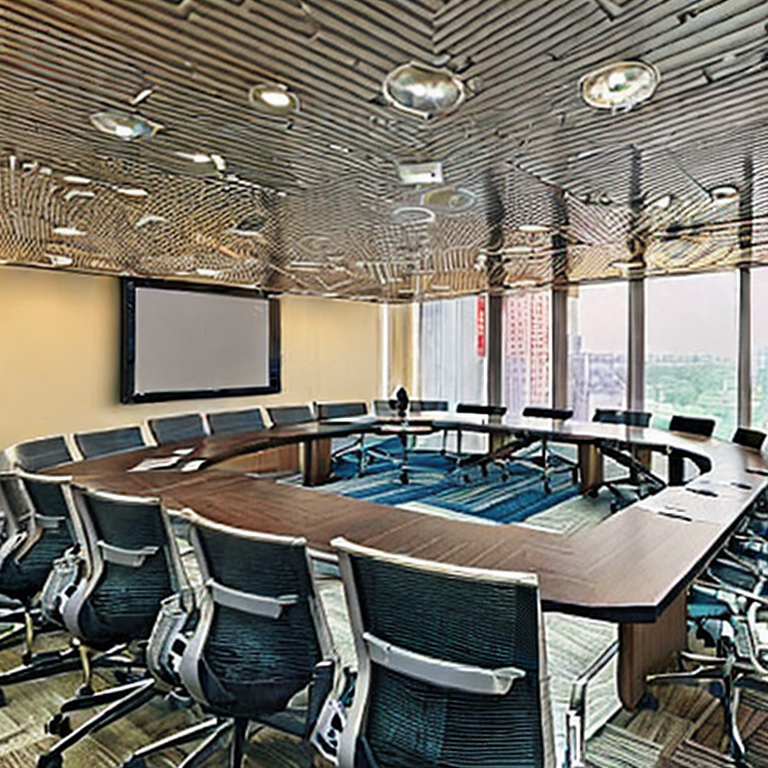 Tech-enabled conference room at Vivanta with modern amenities illustration