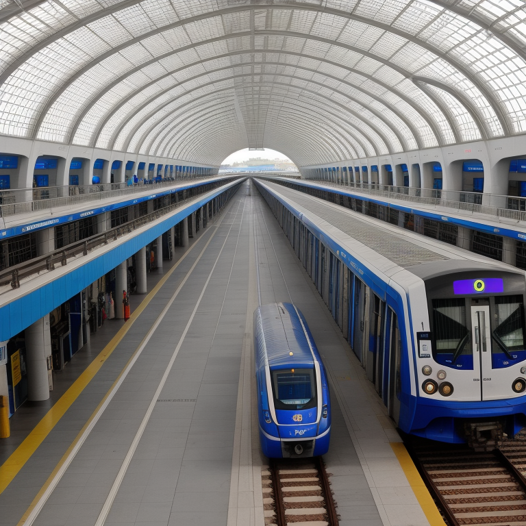 Chennai Metro station or modern transportation hub showing connectivity illustration
